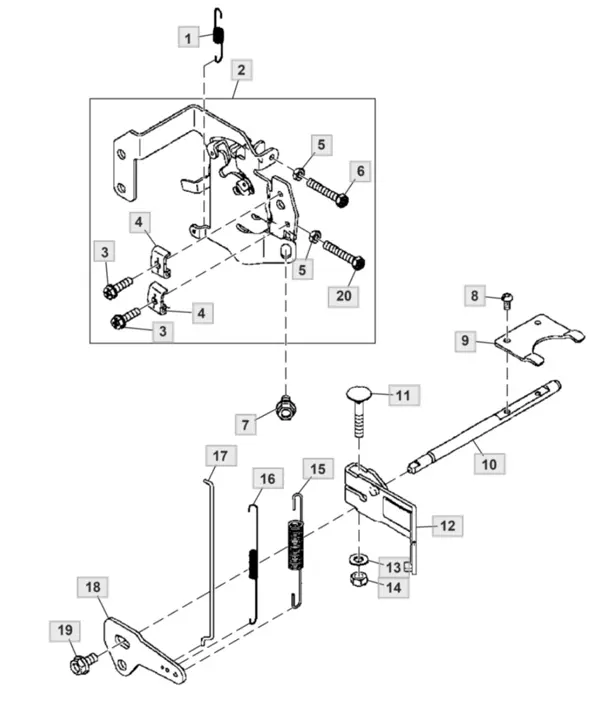 john deere x340 parts diagram