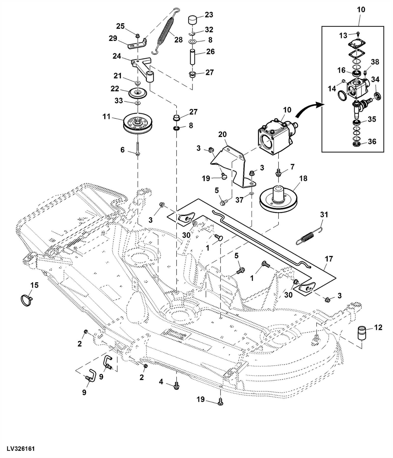 john deere z720a parts diagram