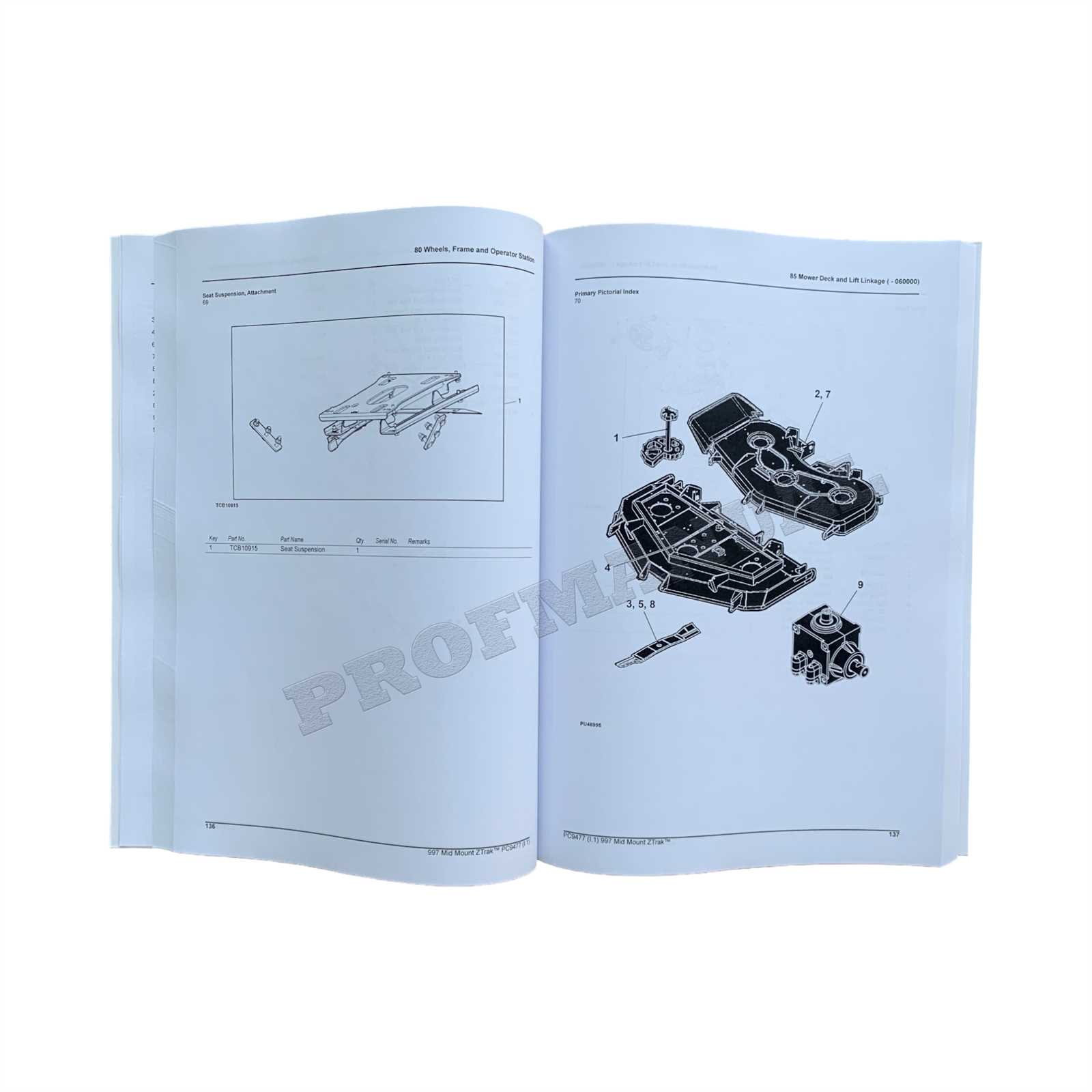 john deere ztrak 997 parts diagram