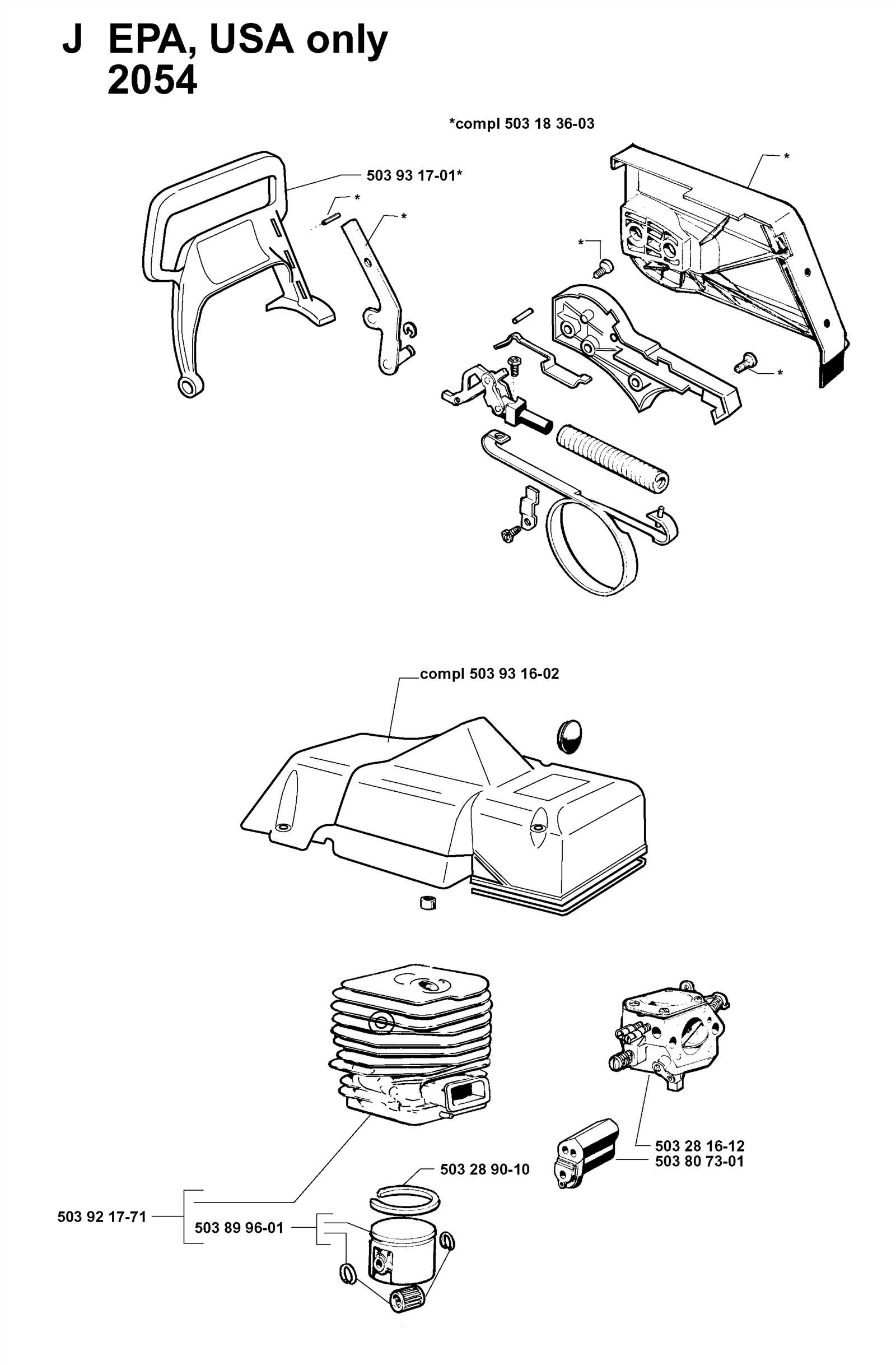 jonsered 2050 parts diagram