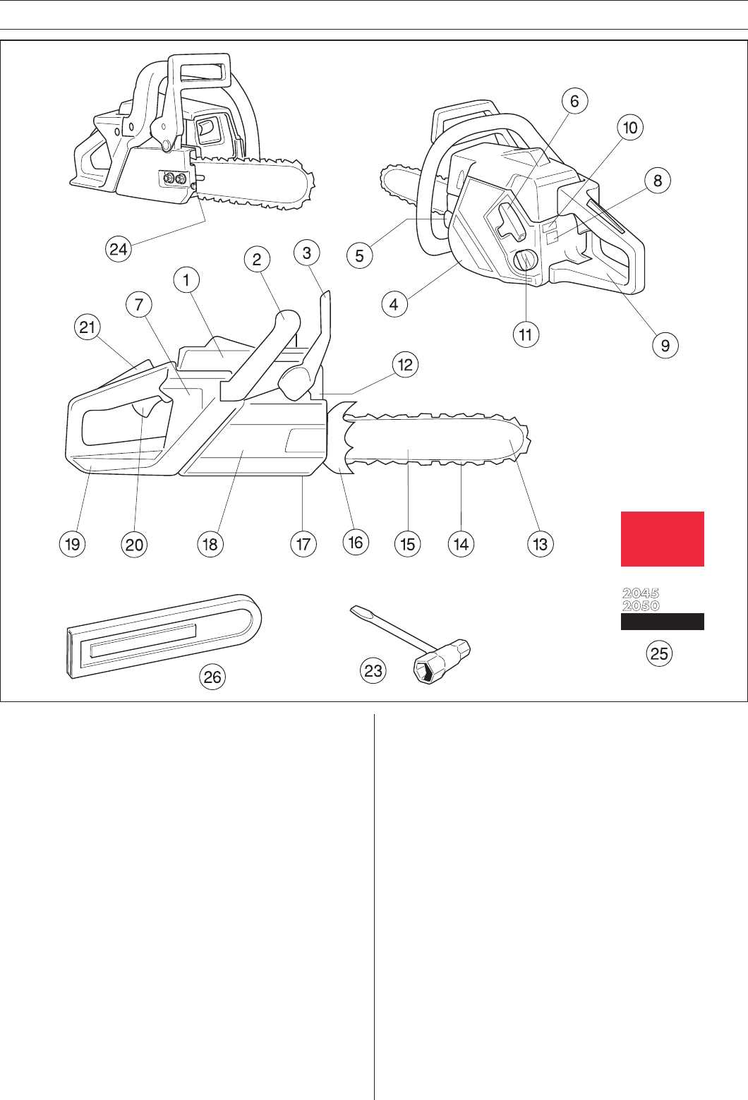 jonsered 2050 parts diagram