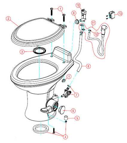 diagram toilet parts