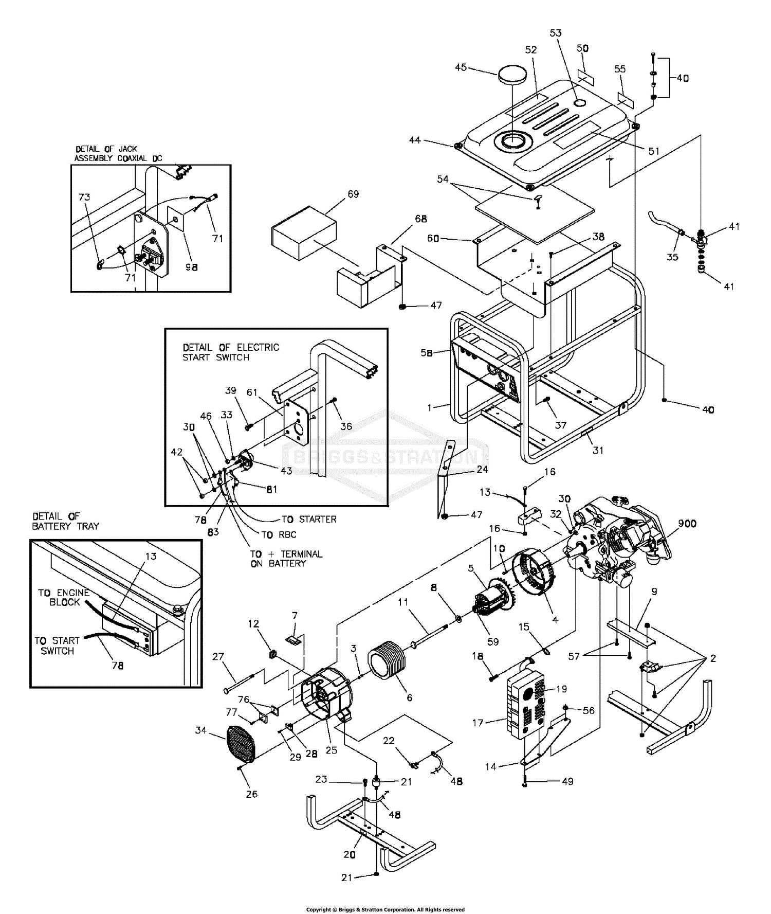 generac 4000exl parts diagram