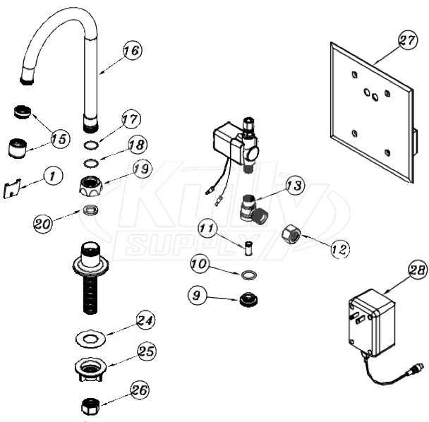 laundry faucet parts diagram