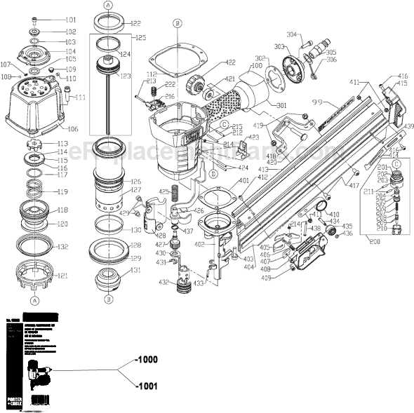 porter cable fc350 parts diagram