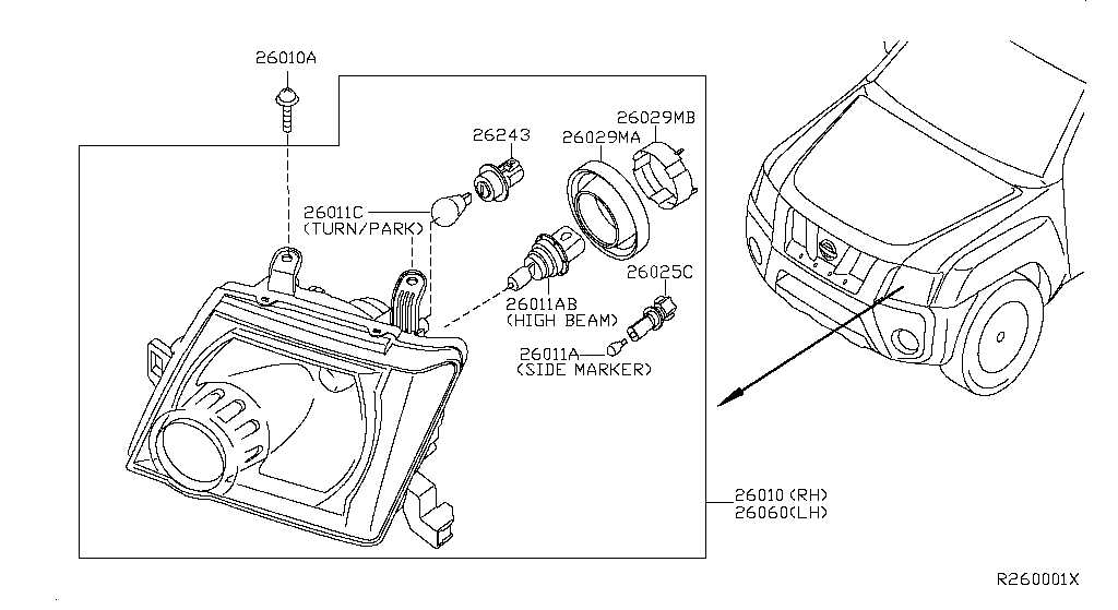 2008 nissan frontier parts diagram