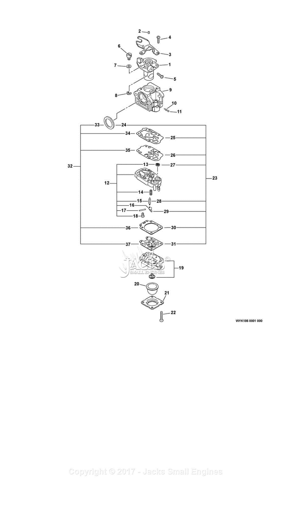 echo pas 260 parts diagram