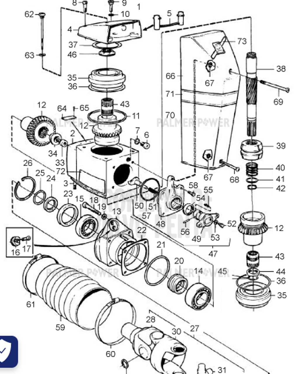 volvo penta duo prop parts diagram