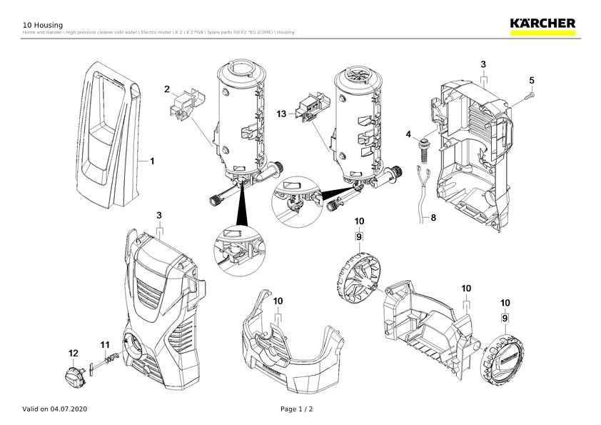 karcher electric pressure washer parts diagram