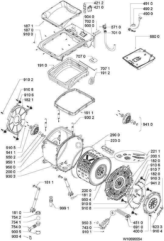 kenmore elite front load washer parts diagram