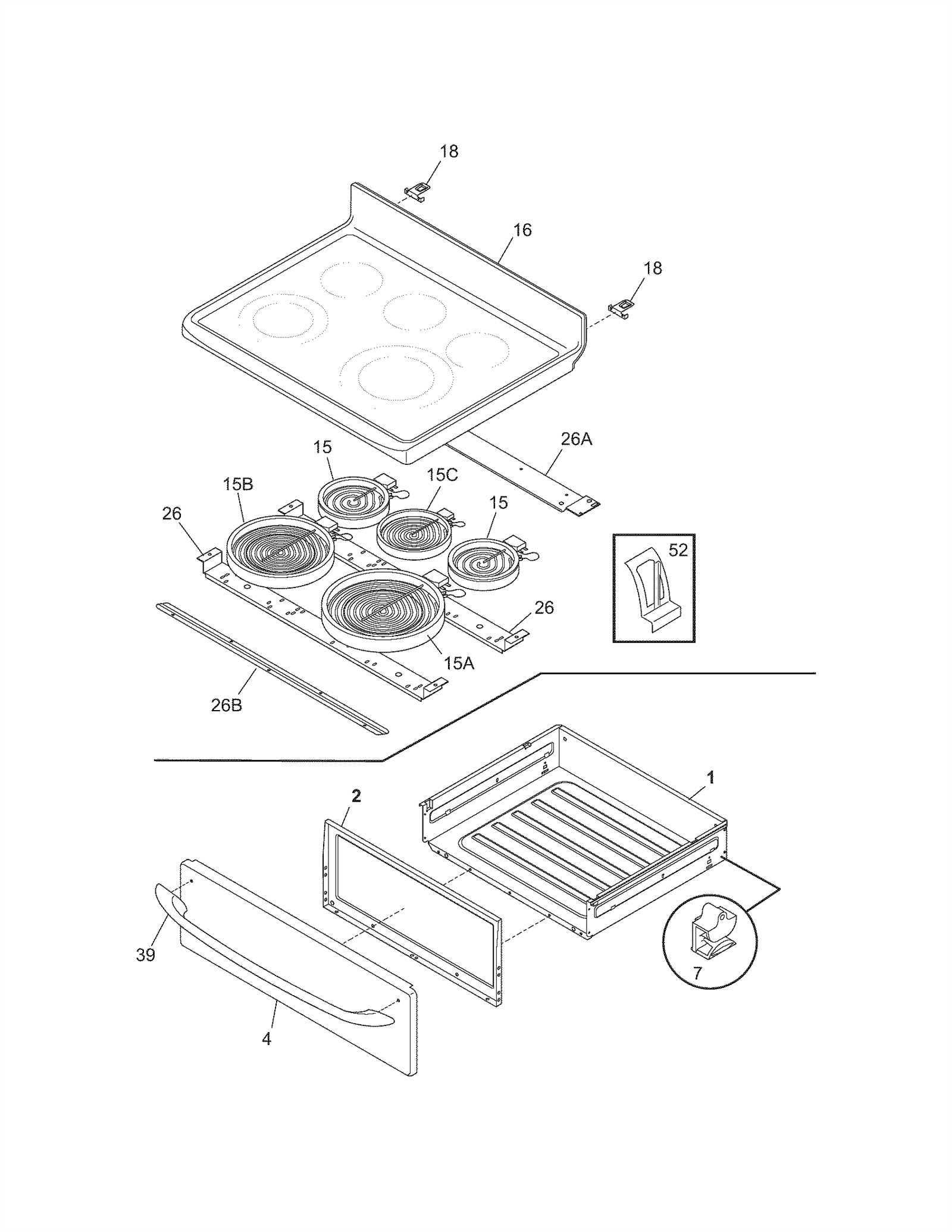 kenmore stove parts diagram