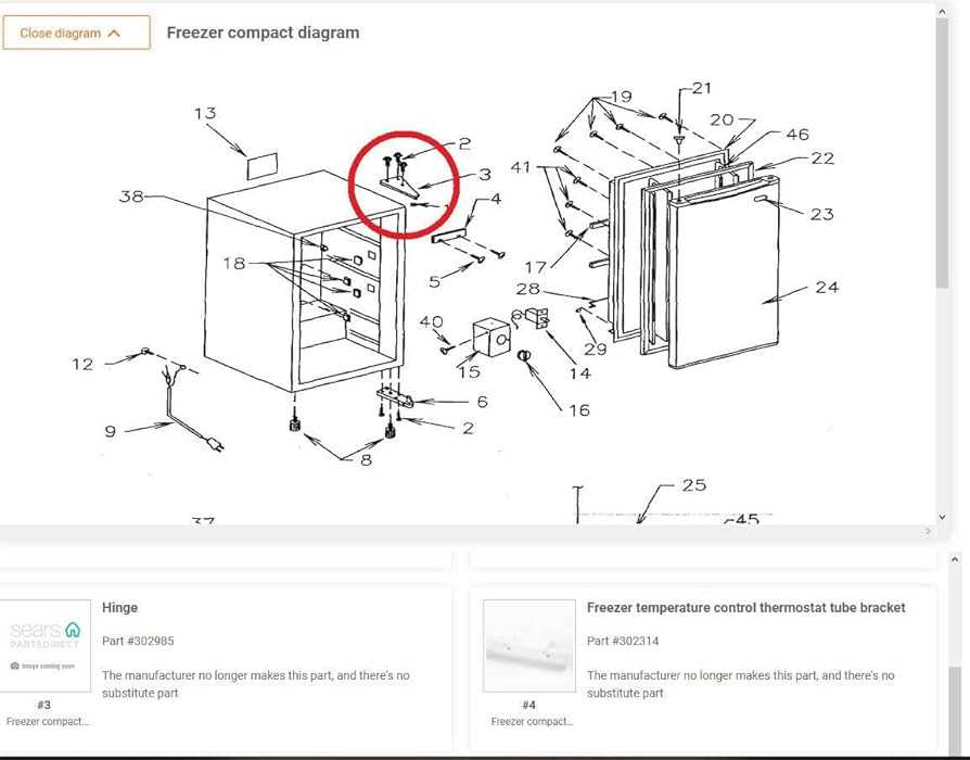 kenmore upright freezer parts diagram