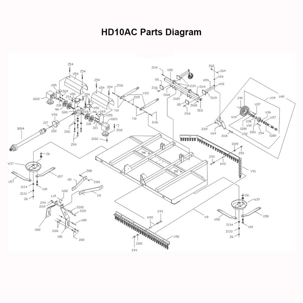 john deere 130 parts diagram