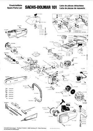 dolmar chainsaw parts diagram