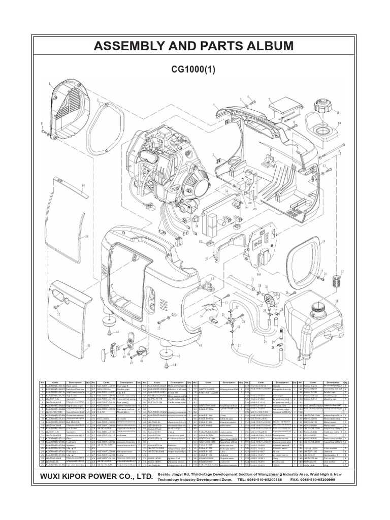 kipor kge 3000 ti parts diagram