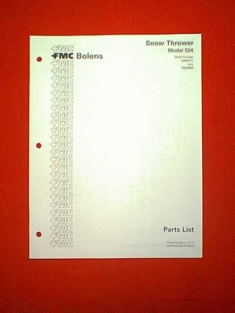 bolens snowblower parts diagram