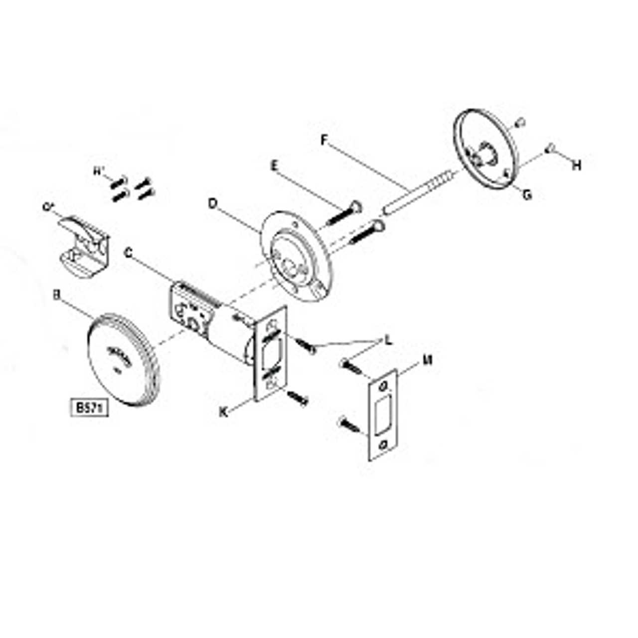 schlage deadbolt parts diagram