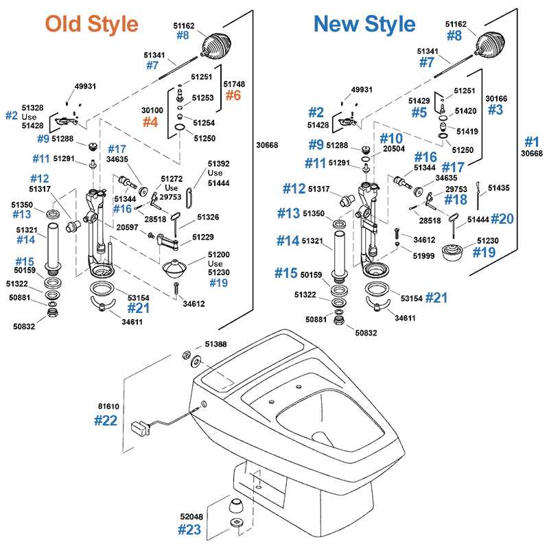 kohler flush valve parts diagram