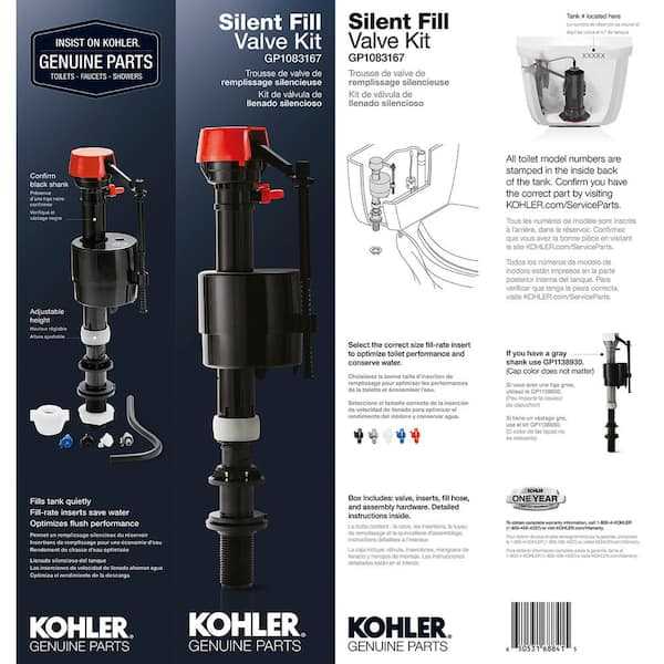 kohler flush valve parts diagram