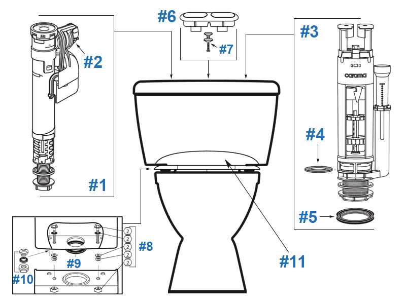 kohler flush valve parts diagram