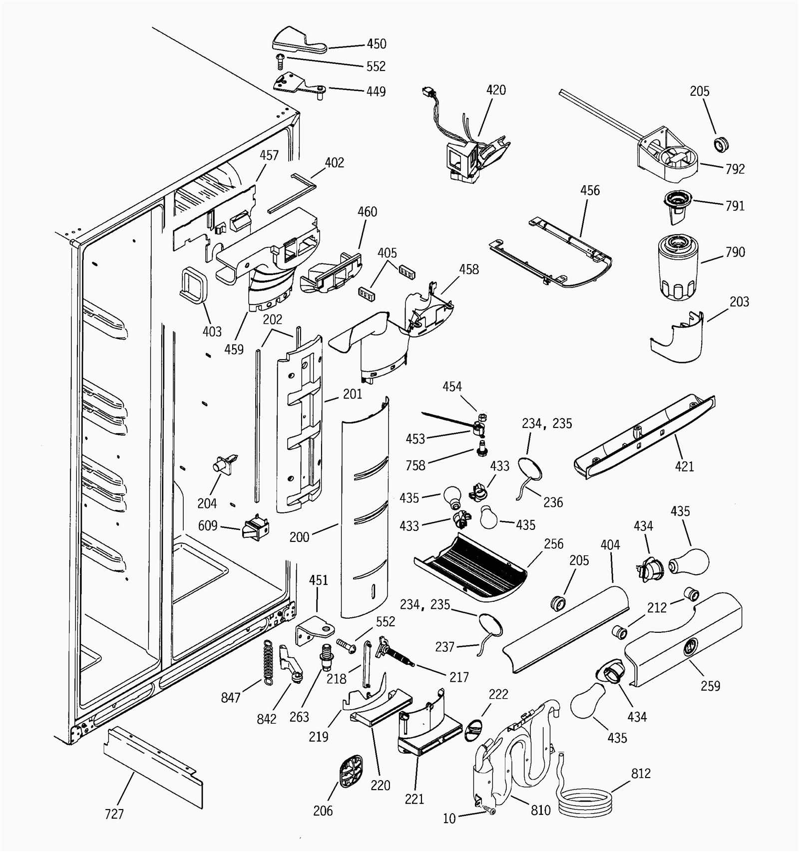 ge appliance parts diagram