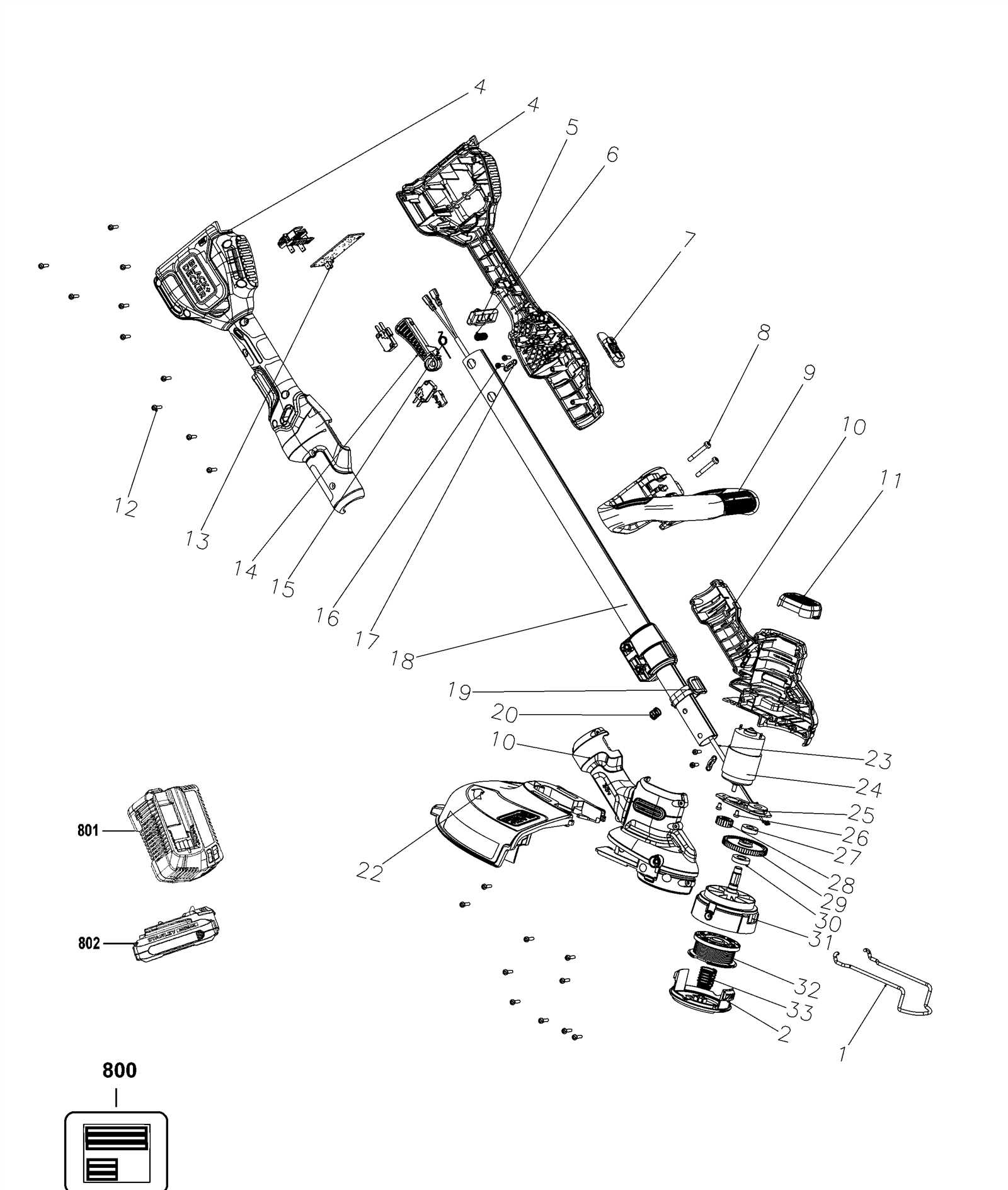 black and decker weed eater parts diagram