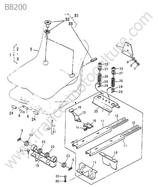 kubota b8200 parts diagram