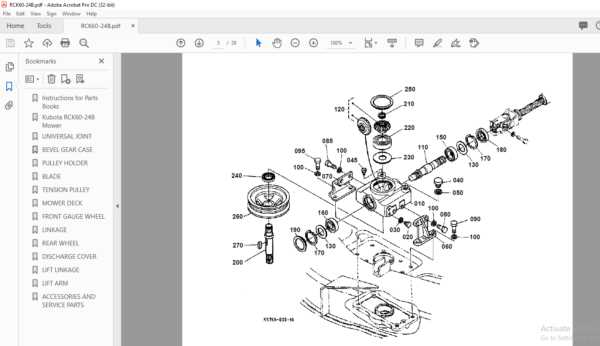 kubota rck60 24b parts diagram