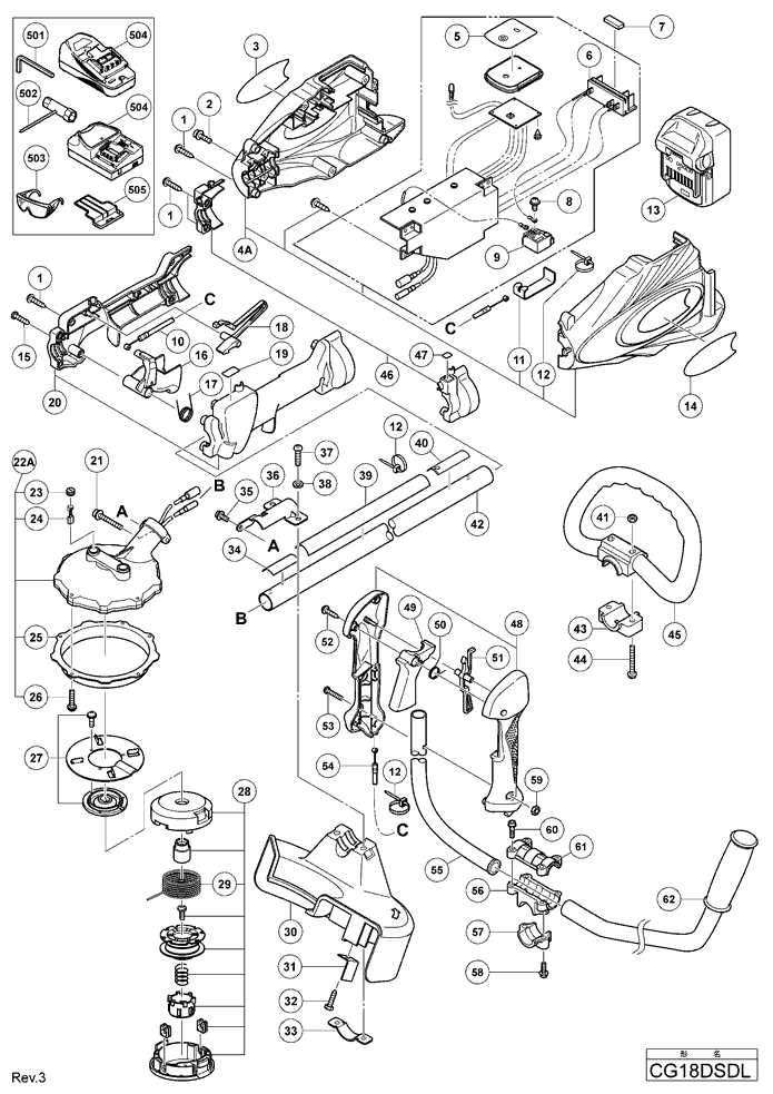 grass trimmer parts diagram