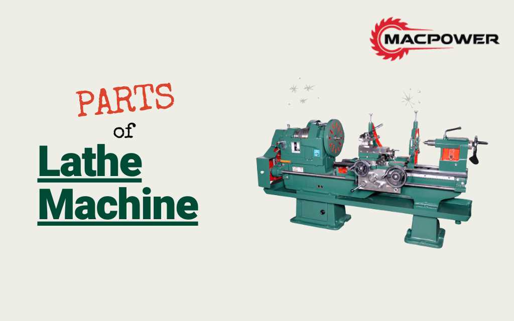 lathe machine diagram with parts name