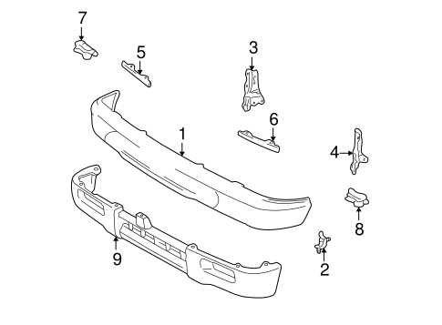 toyota tacoma body parts diagram