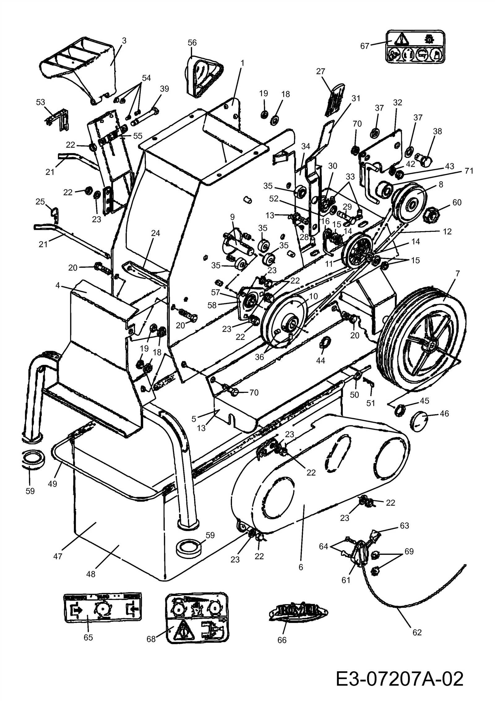 bandit chipper parts diagram