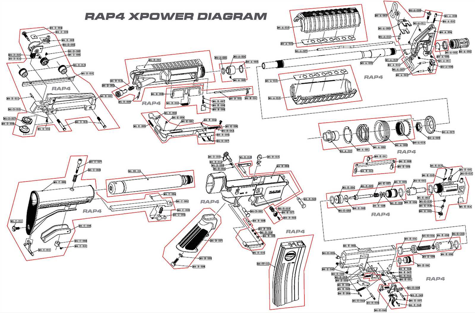 m4 parts diagram