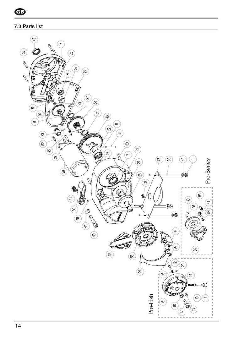 lewmar pro fish 700 parts diagram