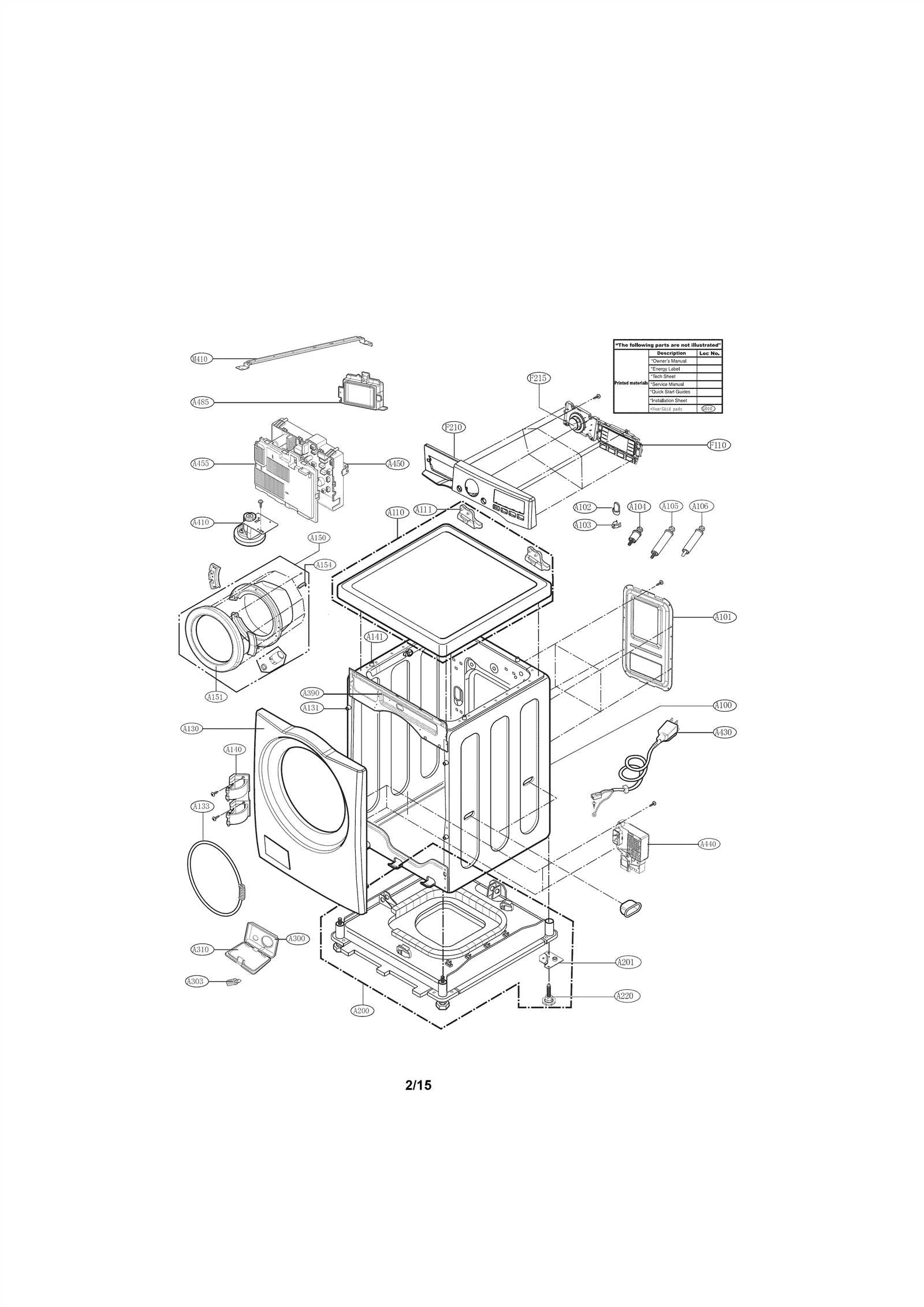 lg tromm washer parts diagram