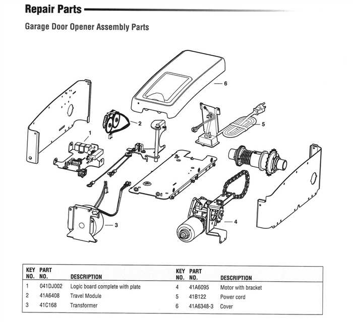 liftmaster 8500 parts diagram