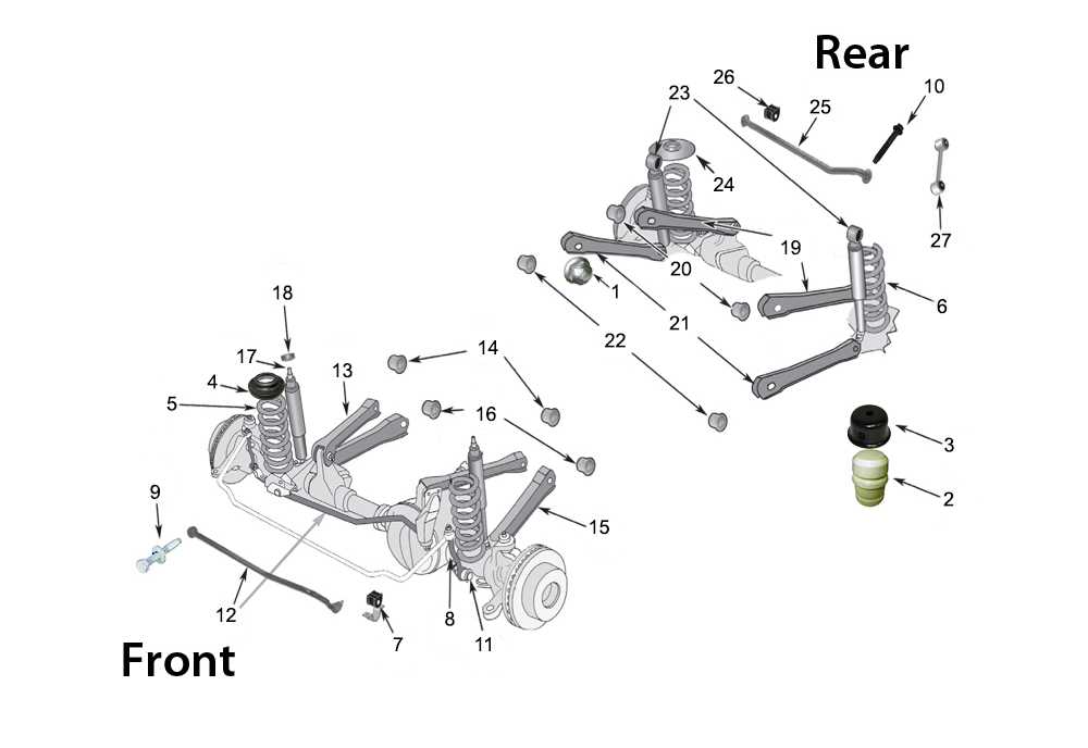 jeep wrangler rear suspension parts diagram