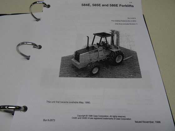 case 586e forklift parts diagram