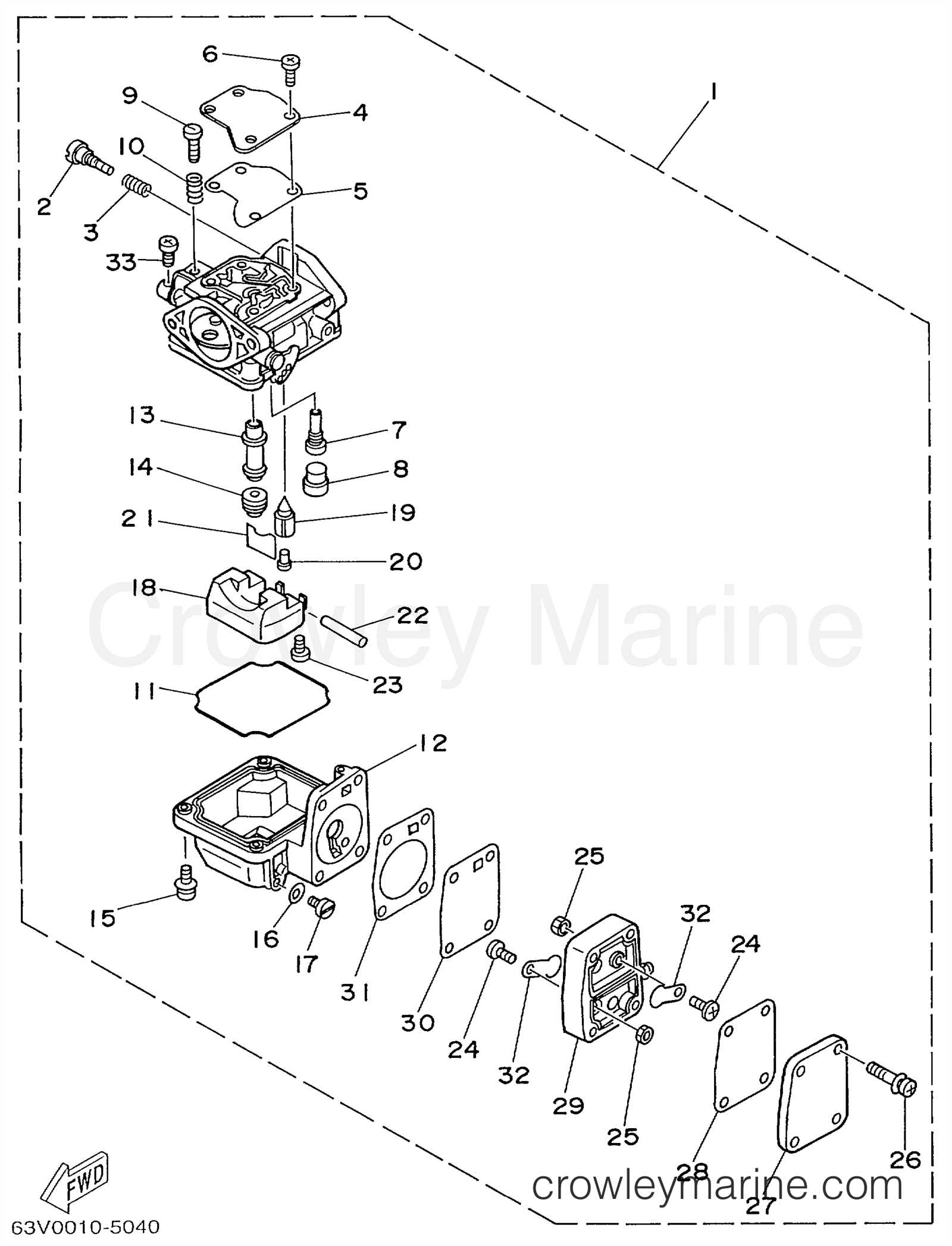 mercury 9.9 2 stroke parts diagram