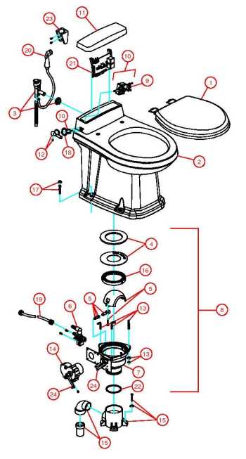 dometic 311 rv toilet parts diagram