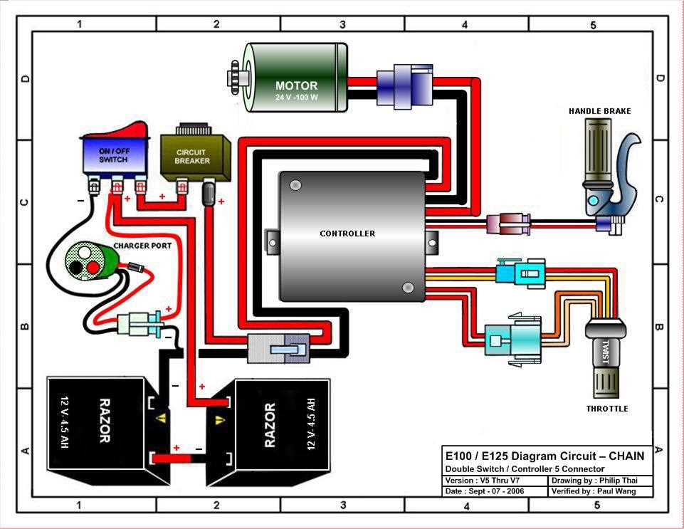 electric scooter parts diagram