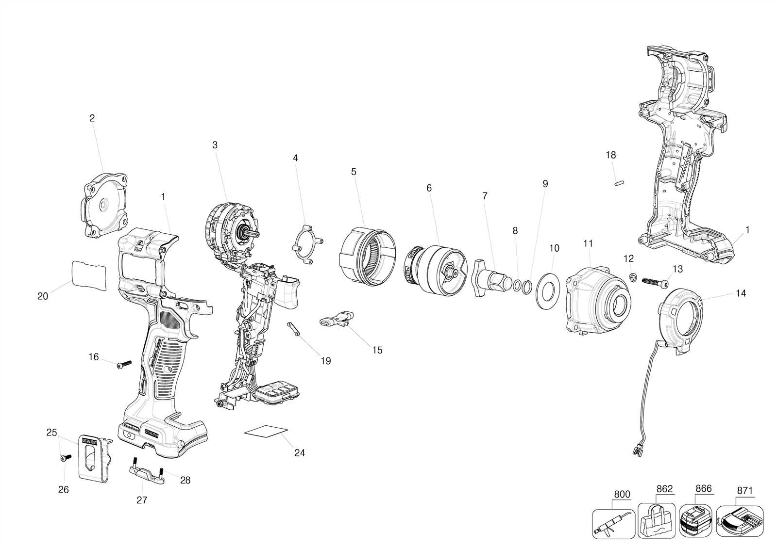 dewalt dcn623 parts diagram