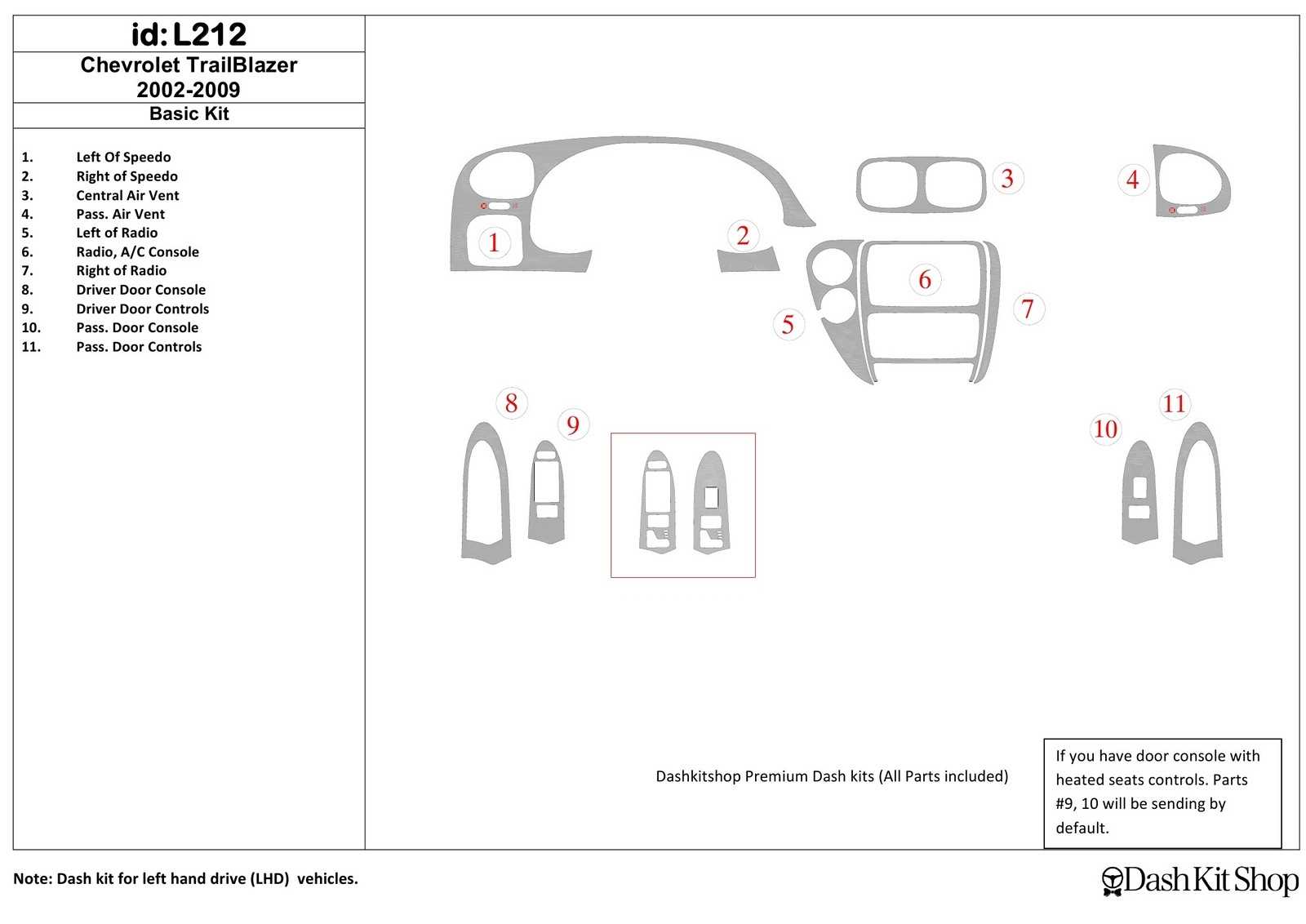 2002 chevy trailblazer parts diagram