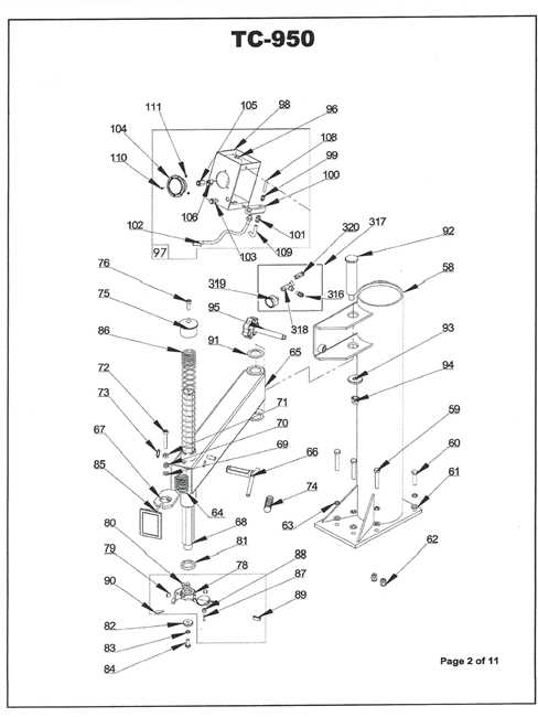 atlas tire changer parts diagram