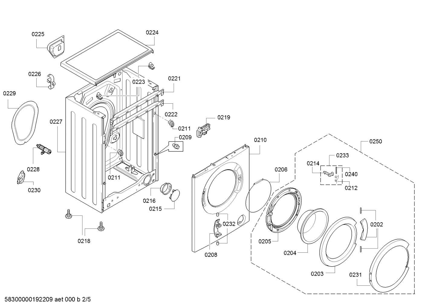 haier washing machine parts diagram