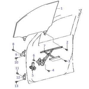 window regulator parts diagram