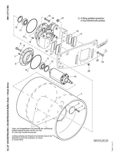 bomag roller parts diagram