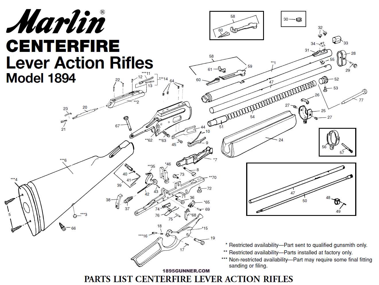 winchester model 62 parts diagram