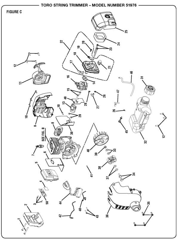 toro trimmer parts diagram