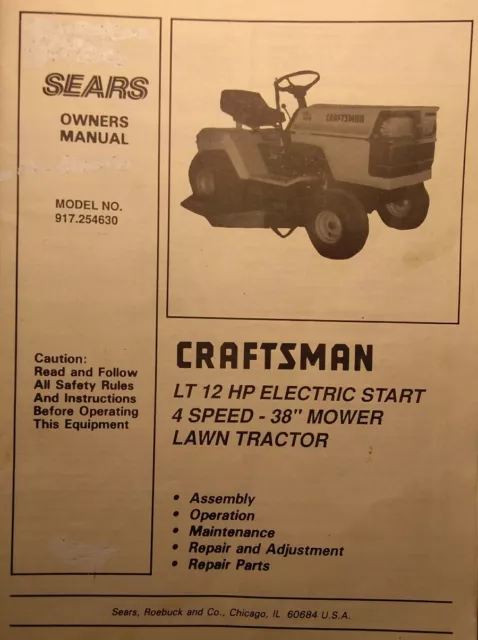 manual craftsman lt2000 parts diagram